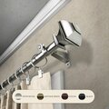 Kd Encimera 0.8125 in. Vicky Curtain Rod with 48 to 84 in. Extension, Satin Nickel KD3728643